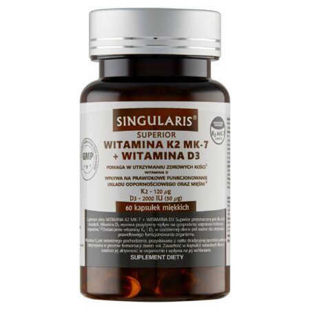 WITAMINA K2 MK-7 + D3 SINGULARIS Superior, 60 kaps.