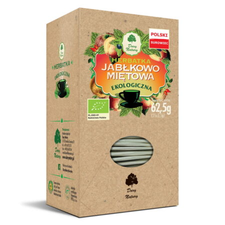 Herbatka jabłkowo-miętowa EKO, 25x2,5g