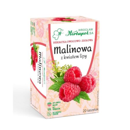 Herbatka malinowa z kwiatem lipy 20 saszetek