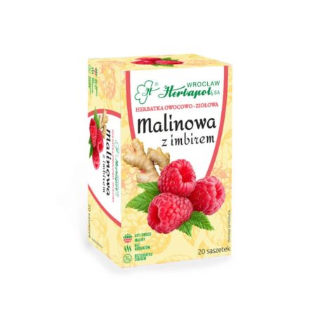 Herbatka malinowa z imbirem 20 saszetek