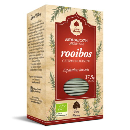Herbata Rooibos czerwonokrzew EKO, 25x1,5g - Dary Natury