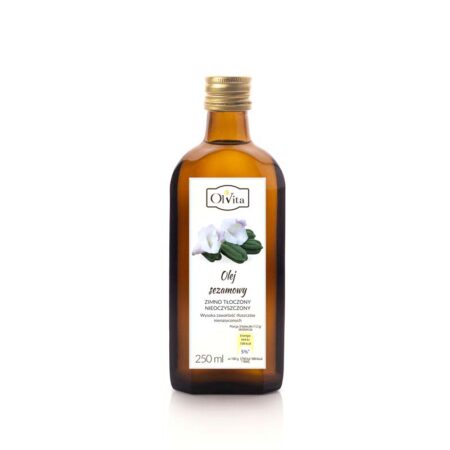 Olej sezamowy zimnotłoczony, nieoczyszczony 250 ml Olvita