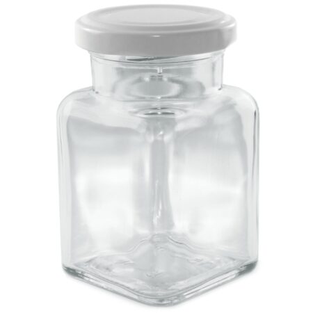 Słoik szklany z białą pokrywką, 150 ml